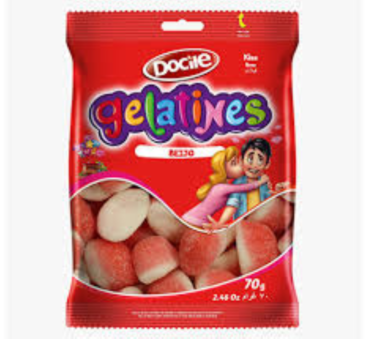 DOCILE GELATINES KISS 70G